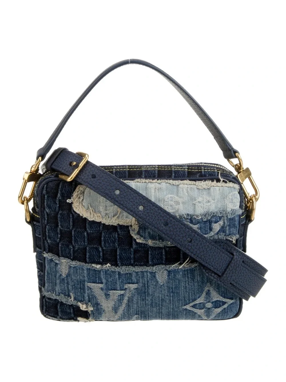 Louis Vuitton Nil Denim Patchwork Multicolor Blue Landscape M15296 Limited Ed
